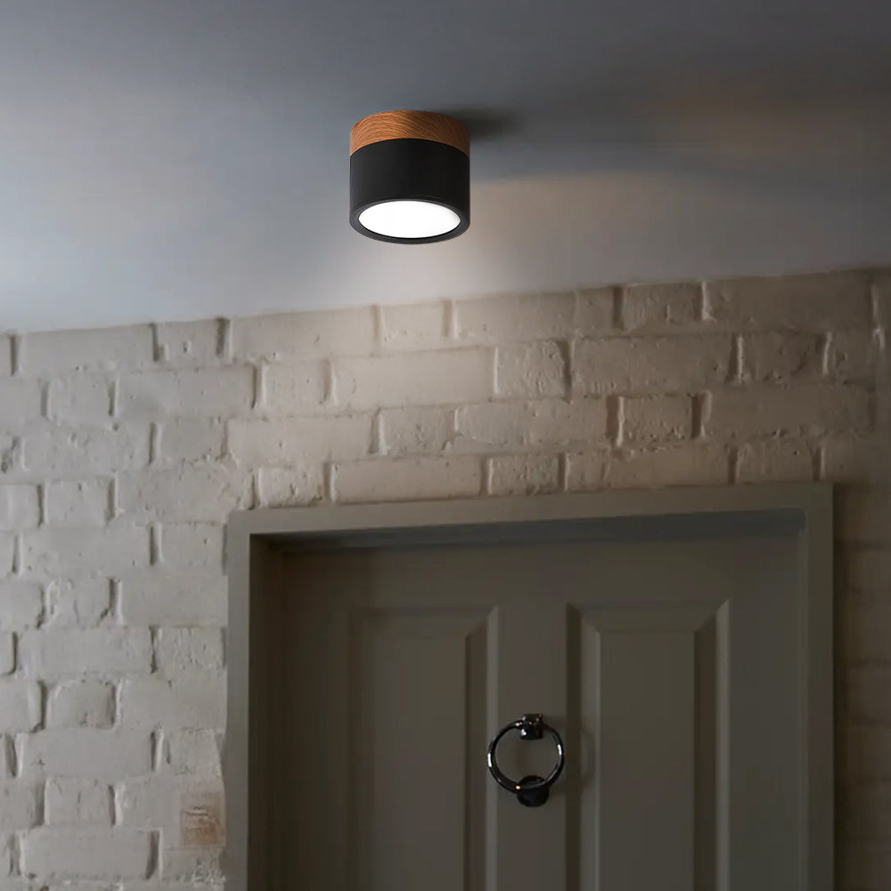 LumiKnot: Wooden Ceiling Light in Japandi Style – Modern LED Surface-Mounted Lamp for Living Room & Hallway