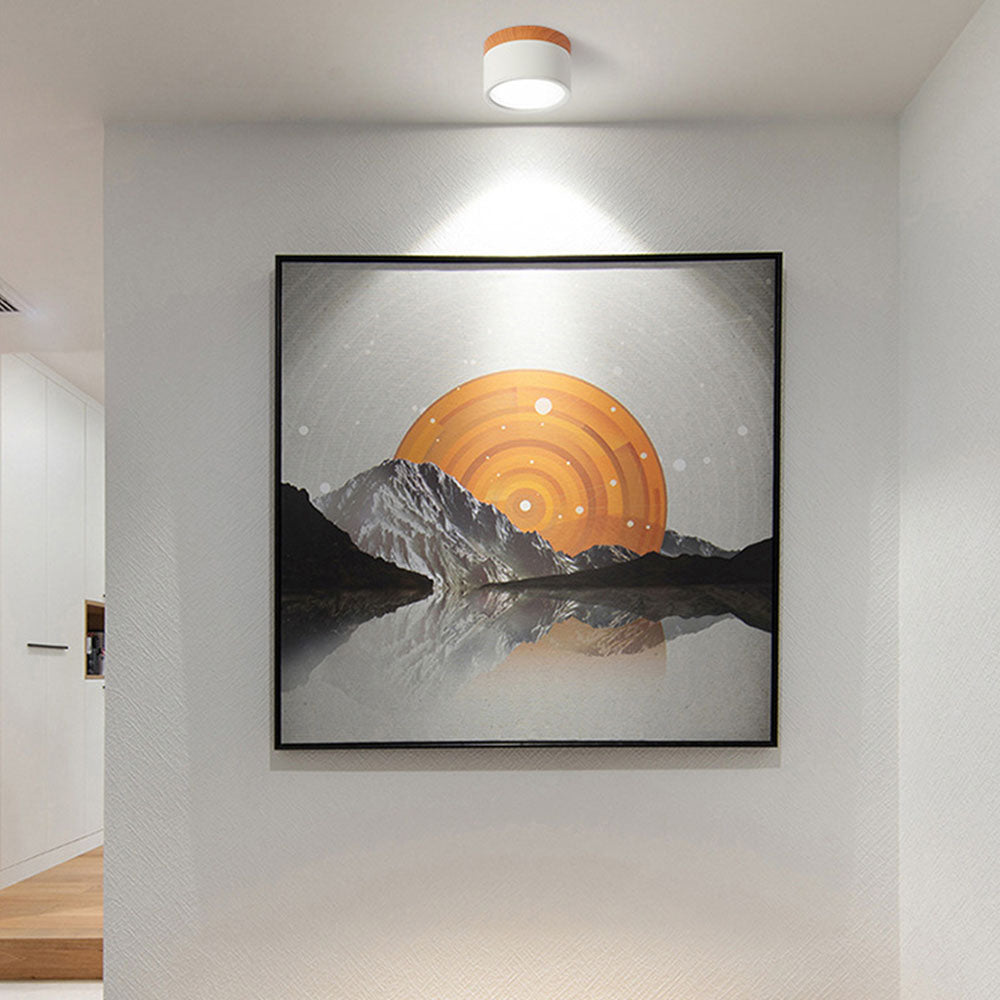 LumiKnot: Wooden Ceiling Light in Japandi Style – Modern LED Surface-Mounted Lamp for Living Room & Hallway