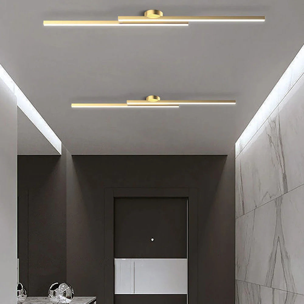 LumiLine: Modern LED Ceiling Light in Elongated Shape with Homogeneous Light Distribution – for Hallways & Interiors