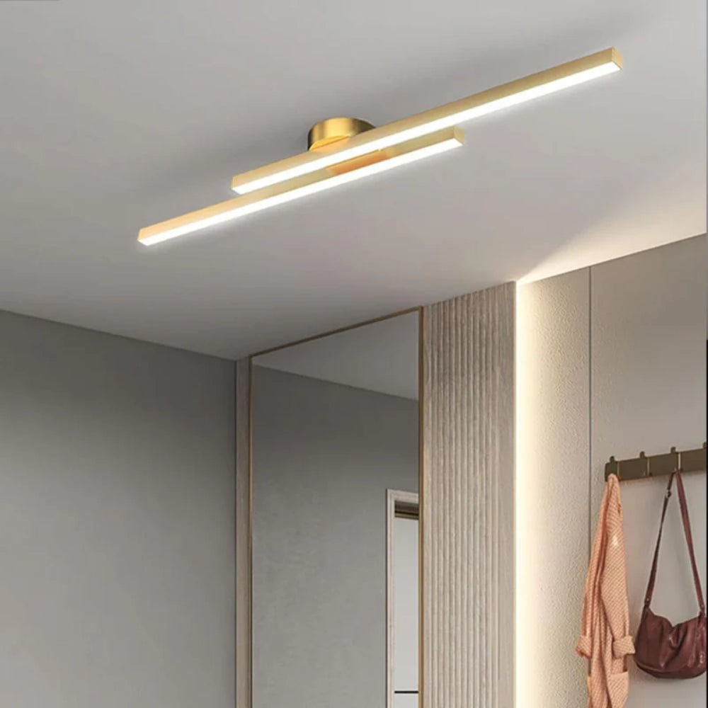 LumiLine: Modern LED Ceiling Light in Elongated Shape with Homogeneous Light Distribution – for Hallways & Interiors