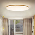 LumiSchale: Modern LED Ceiling Light Wood & Acrylic – Dimmable for Living Room & Bedroom