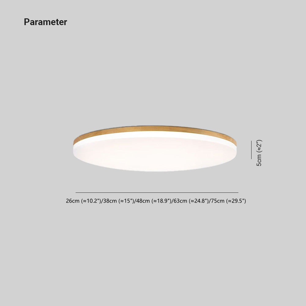 LumiSchale: Modern LED Ceiling Light Wood & Acrylic – Dimmable for Living Room & Bedroom
