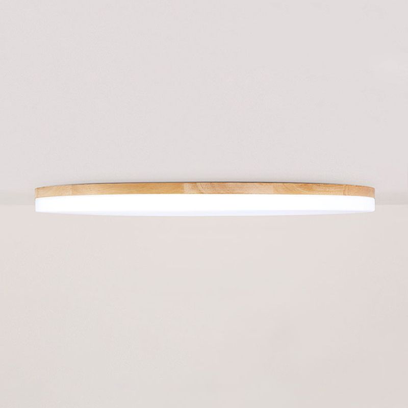 LumiSchale: Modern LED Ceiling Light Wood & Acrylic – Dimmable for Living Room & Bedroom