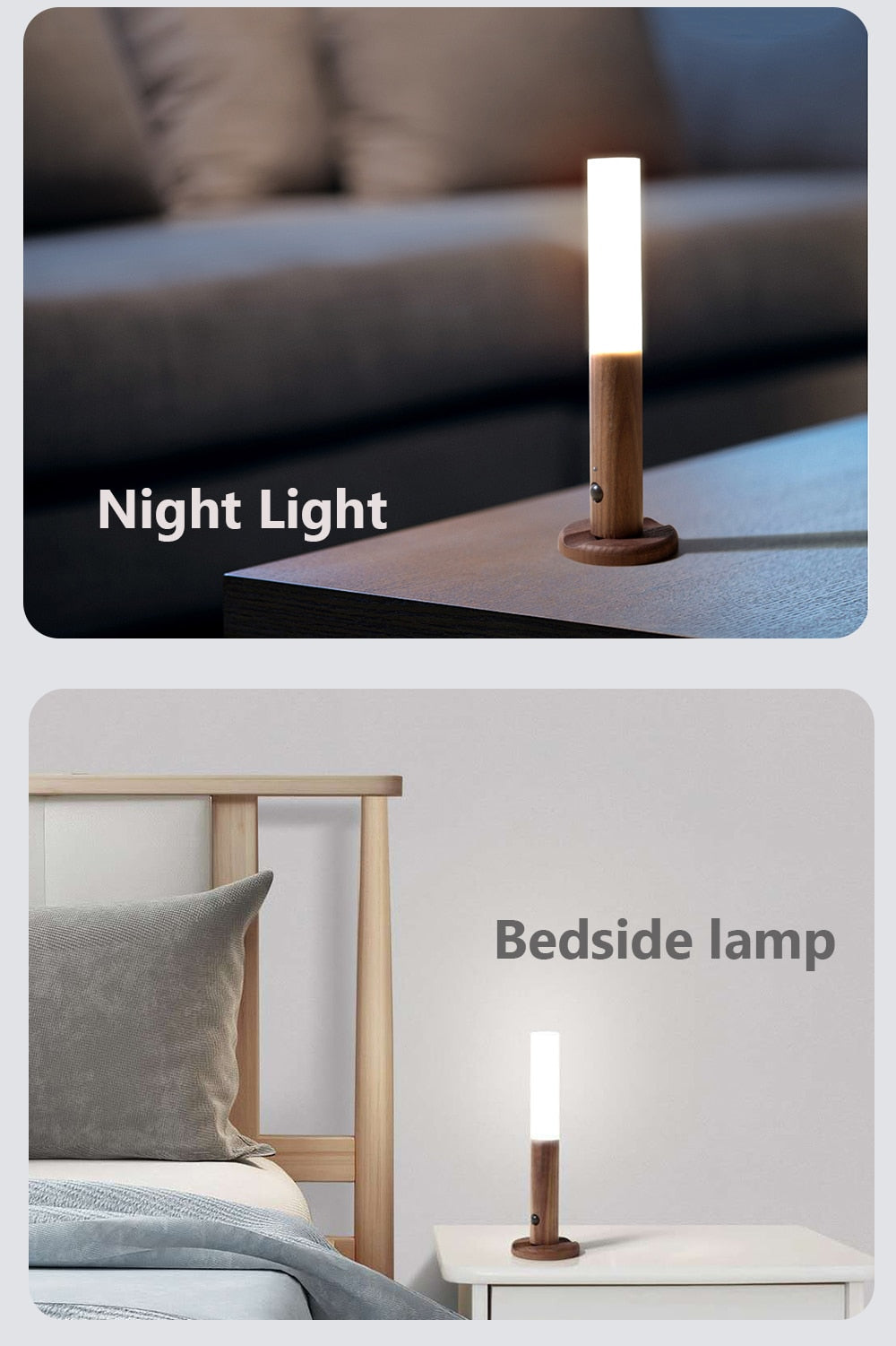 LumiSense: LED Wall Light with Motion Sensor – Rechargeable Night Light & Energy-Saving Illumination
