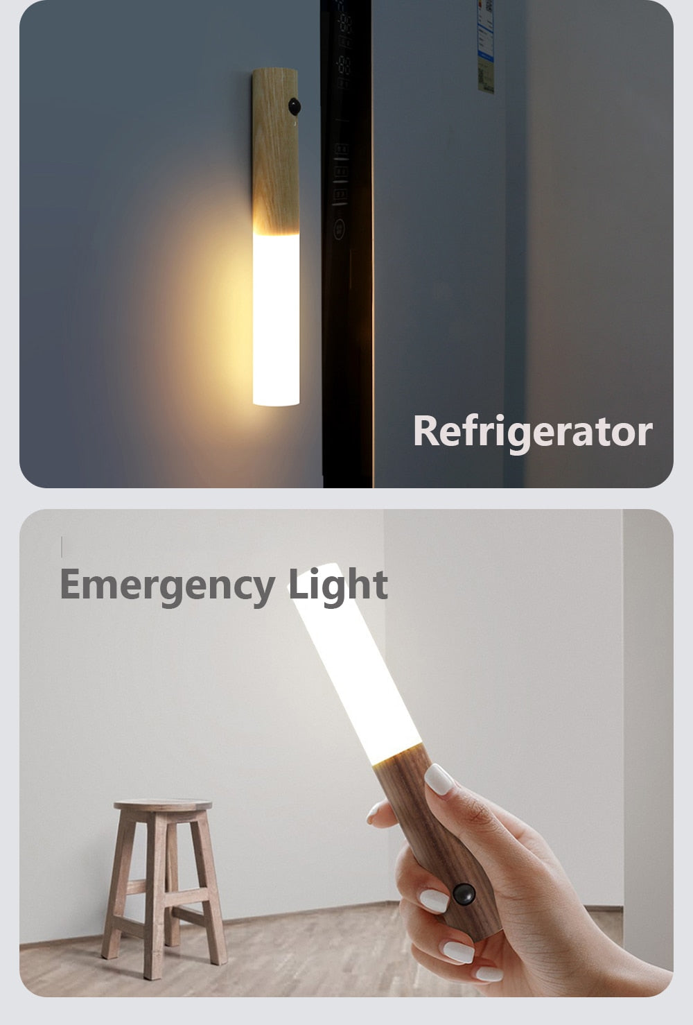LumiSense: LED Wall Light with Motion Sensor – Rechargeable Night Light & Energy-Saving Illumination