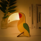 LumiZoo: Wooden Children's Table Lamp with LED Night Light & Cute Animal Design – for Children's Rooms & Nursery