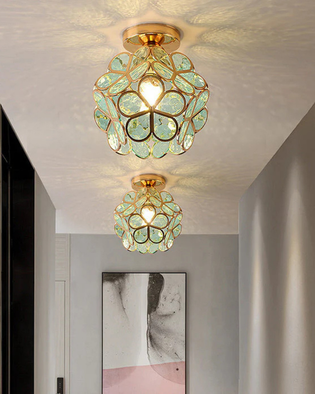 LuminaFiore: Modern LED Ceiling Light with Acrylic Flower Shape & Warm Ambient Light – for Hallway & Bedroom
