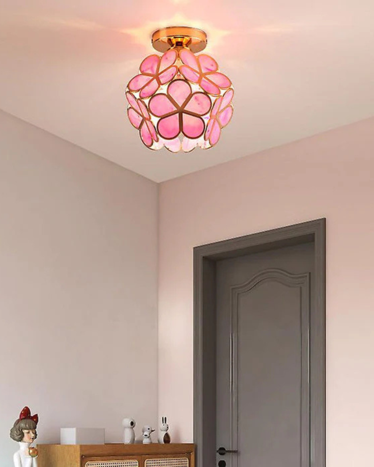 LuminaFiore: Modern LED Ceiling Light with Acrylic Flower Shape & Warm Ambient Light – for Hallway & Bedroom