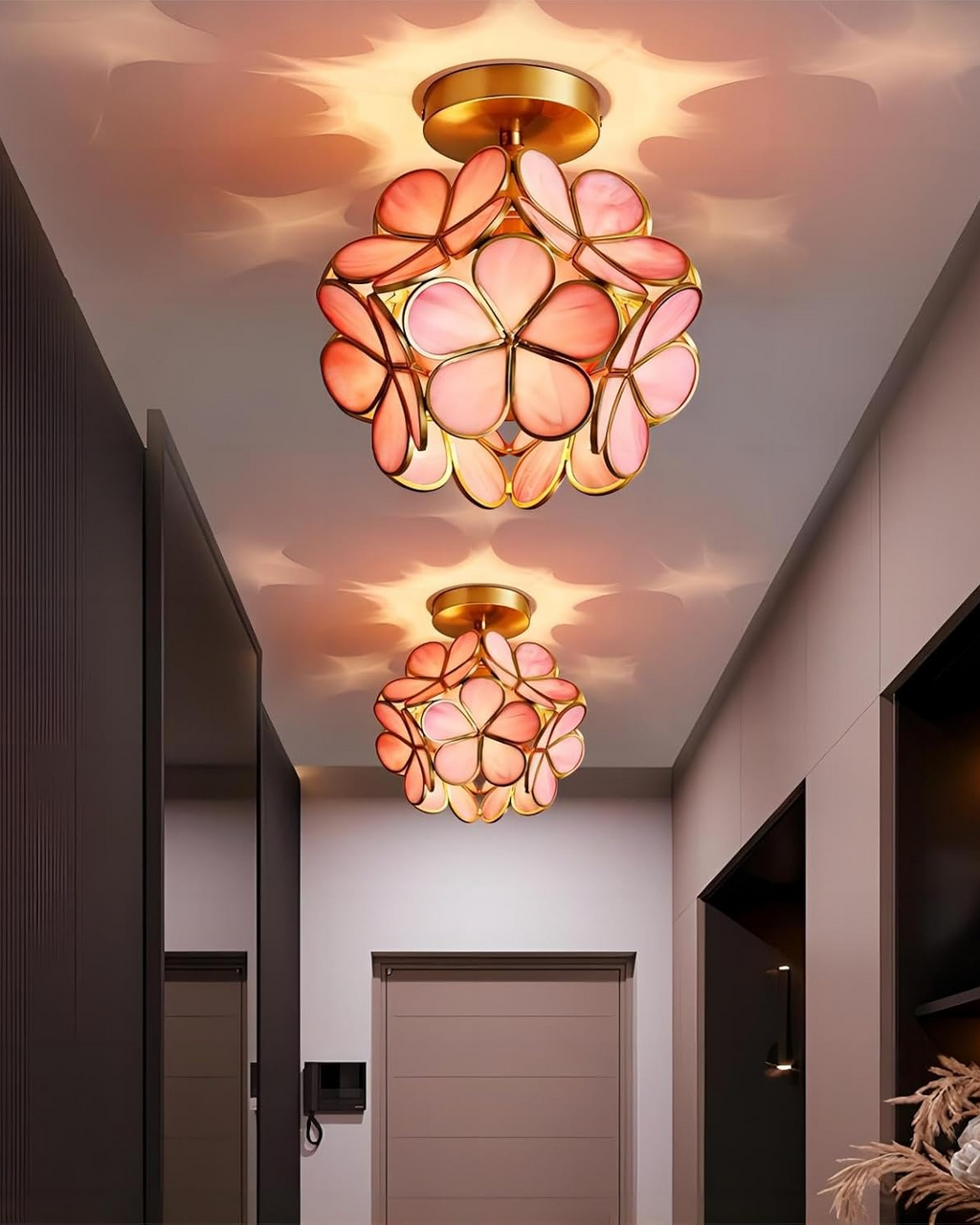 LuminaFiore: Modern LED Ceiling Light with Acrylic Flower Shape & Warm Ambient Light – for Hallway & Bedroom