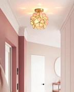 LuminaFiore: Modern LED Ceiling Light with Acrylic Flower Shape & Warm Ambient Light – for Hallway & Bedroom