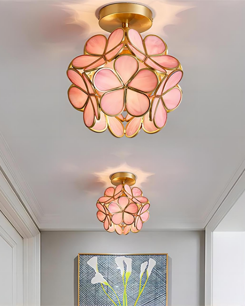 LuminaFiore: Modern LED Ceiling Light with Acrylic Flower Shape & Warm Ambient Light – for Hallway & Bedroom