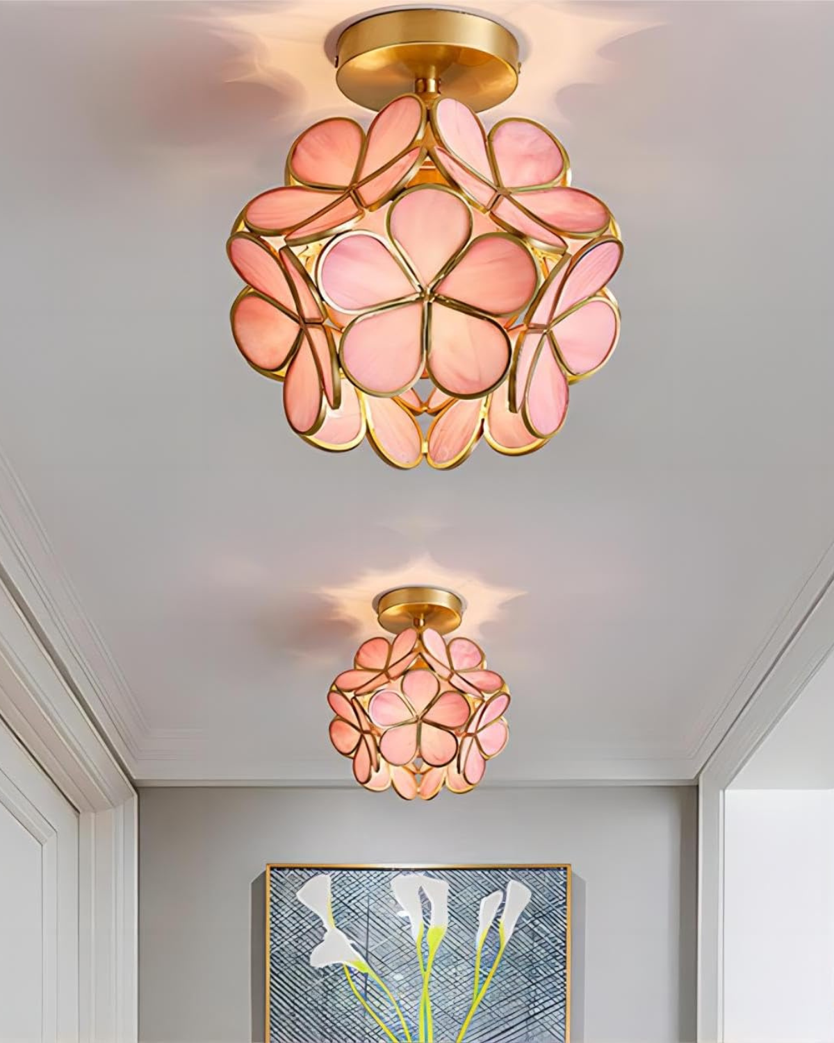 LuminaFiore: Modern LED Ceiling Light with Acrylic Flower Shape & Warm Ambient Light – for Hallway & Bedroom