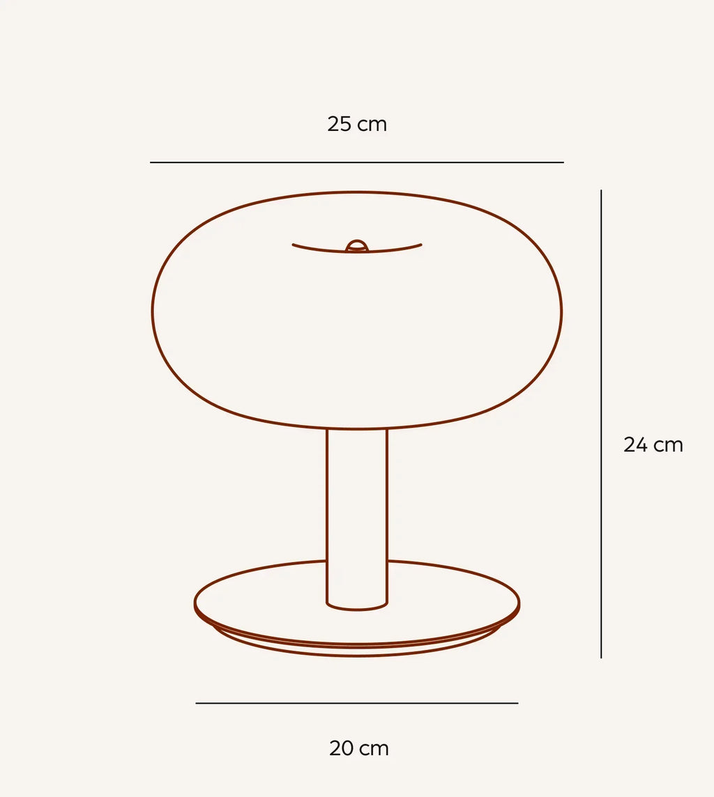 Lumo LED Table Lamp | Dimmable Touch, Retro Mushroom Design