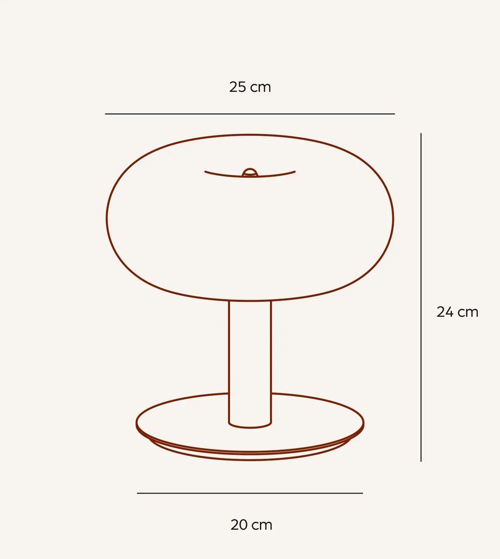 Lumo LED Table Lamp | Dimmable Touch, Retro Mushroom Design