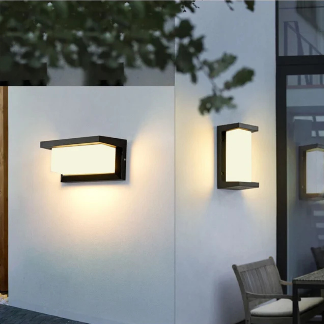 LumivarBright: Outdoor Wall Light with Warm White LED Light & Motion Sensor – for Entrance Area & Yard