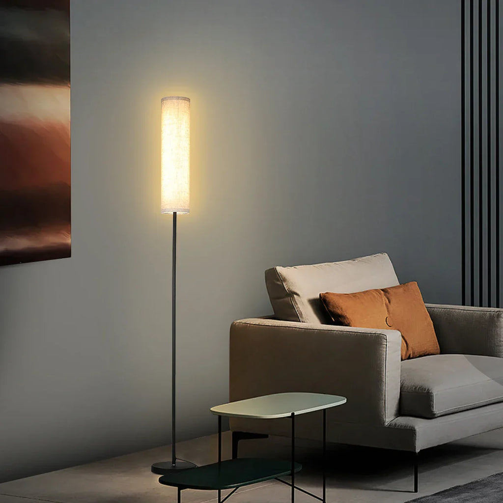 LumiveloLux: Scandinavian LED Floor Lamp with Dimmable Brightness & Remote Control – for Living Room & Bedroom