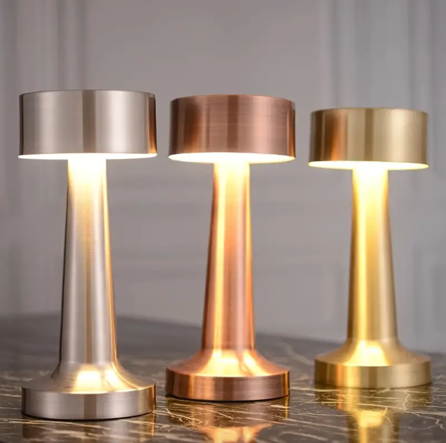 LumoArt: Wireless LED Table Lamp – Dimmable & Rechargeable with Touch Function for Modern Living