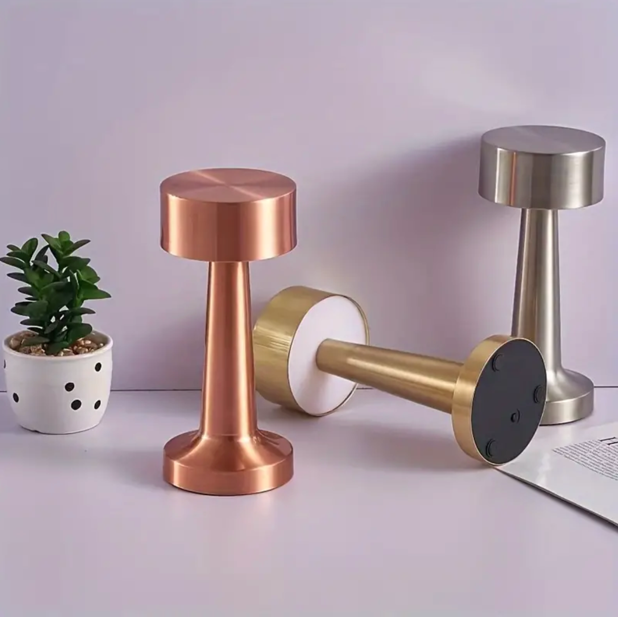 LumoArt: Wireless LED Table Lamp – Dimmable & Rechargeable with Touch Function for Modern Living