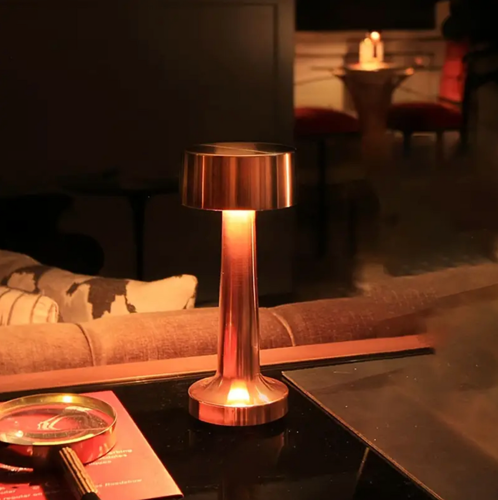 LumoArt: Wireless LED Table Lamp – Dimmable & Rechargeable with Touch Function for Modern Living