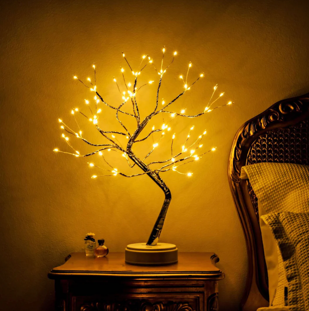 LumoBaum: LED Light Tree Lamp – Wireless Decorative Table Lamp with Battery