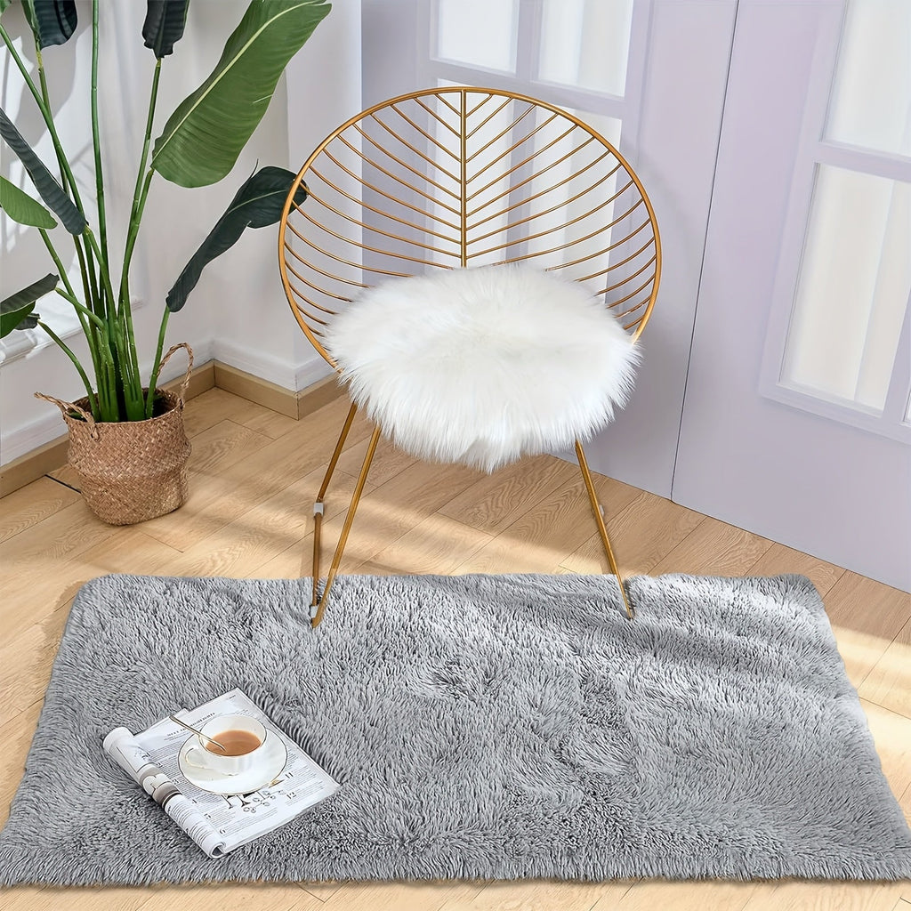 LumoEllis: Plush Luxurious Rectangular Non-Slip Rug – Nordic Style for Living Room & Bedroom