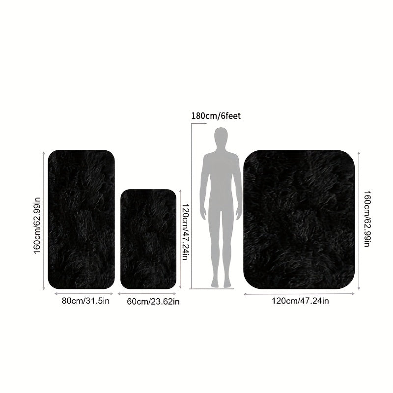 LumoEllis: Plush Luxurious Rectangular Non-Slip Rug – Nordic Style for Living Room & Bedroom