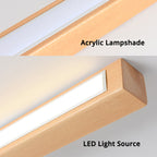 LumoLine: Modern LED Ceiling Light Wood – 3 Color Modes for Bedroom & Living Room