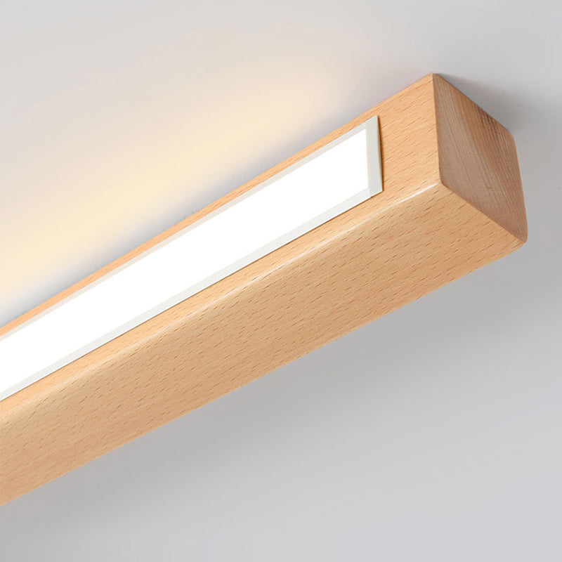 LumoLine: Modern LED Ceiling Light Wood – 3 Color Modes for Bedroom & Living Room
