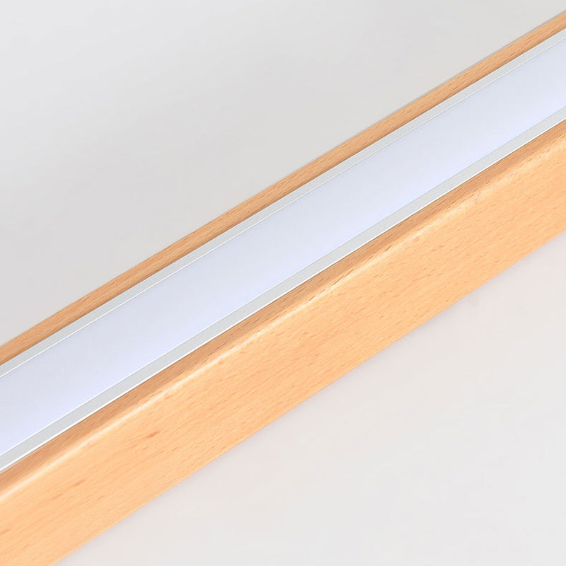LumoLine: Modern LED Ceiling Light Wood – 3 Color Modes for Bedroom & Living Room