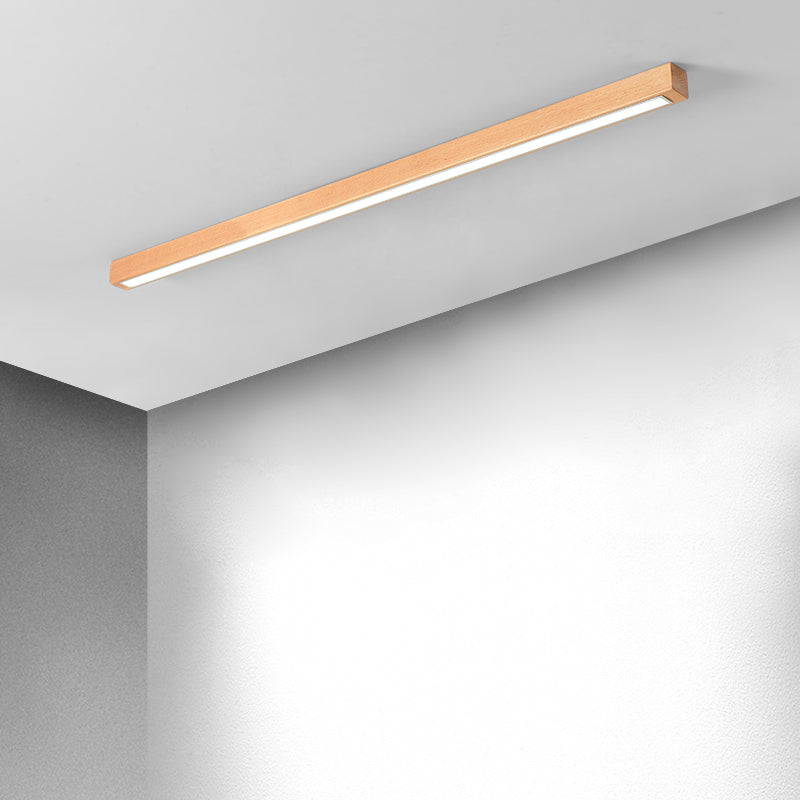 LumoLine: Modern LED Ceiling Light Wood – 3 Color Modes for Bedroom & Living Room