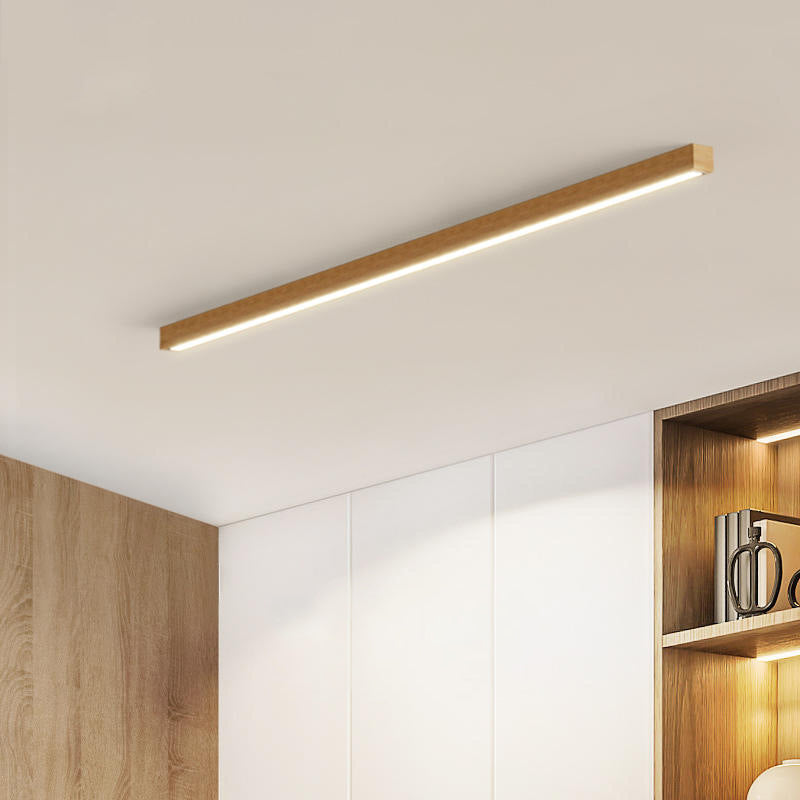 LumoLine: Modern LED Ceiling Light Wood – 3 Color Modes for Bedroom & Living Room