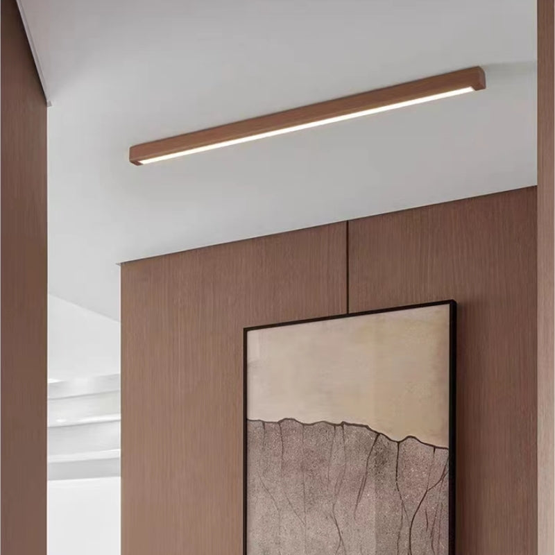 LumoLine: Modern LED Ceiling Light Wood – 3 Color Modes for Bedroom & Living Room