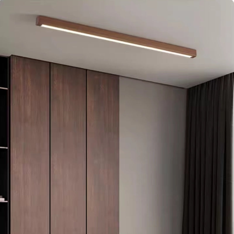 LumoLine: Modern LED Ceiling Light Wood – 3 Color Modes for Bedroom & Living Room