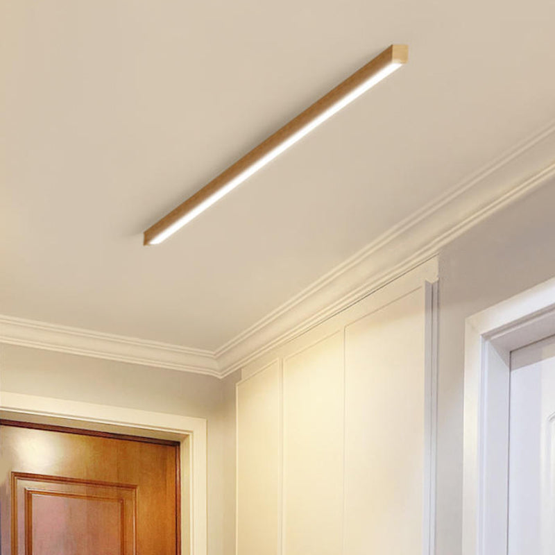 LumoLine: Modern LED Ceiling Light Wood – 3 Color Modes for Bedroom & Living Room