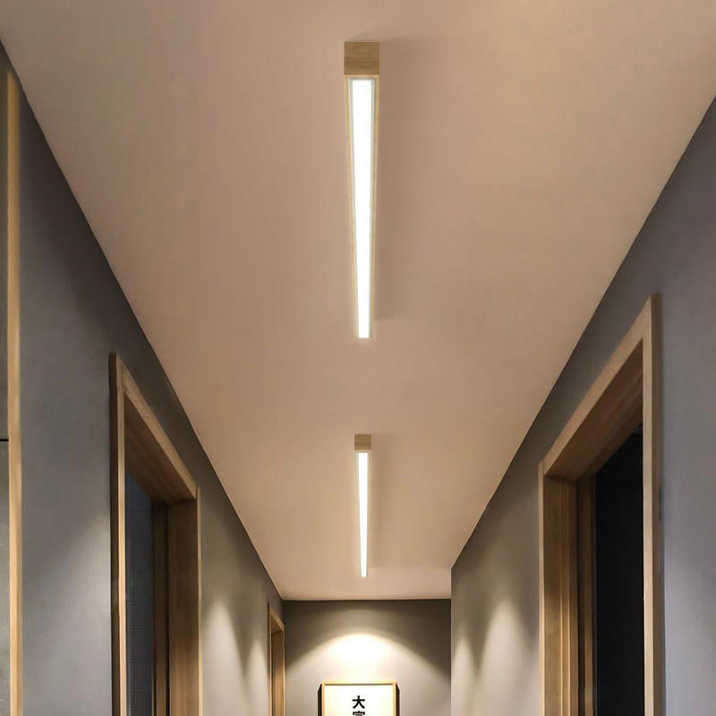 LumoLine: Modern LED Ceiling Light Wood – 3 Color Modes for Bedroom & Living Room
