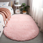 LumoNiva: Modern Oval Rug in Neutral Style, Comfortable Underfoot – for Bedrooms & Small Spaces