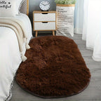 LumoNiva: Modern Oval Rug in Neutral Style, Comfortable Underfoot – for Bedrooms & Small Spaces