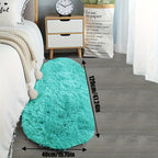LumoNiva: Modern Oval Rug in Neutral Style, Comfortable Underfoot – for Bedrooms & Small Spaces