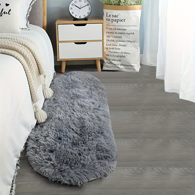LumoNiva: Modern Oval Rug in Neutral Style, Comfortable Underfoot – for Bedrooms & Small Spaces