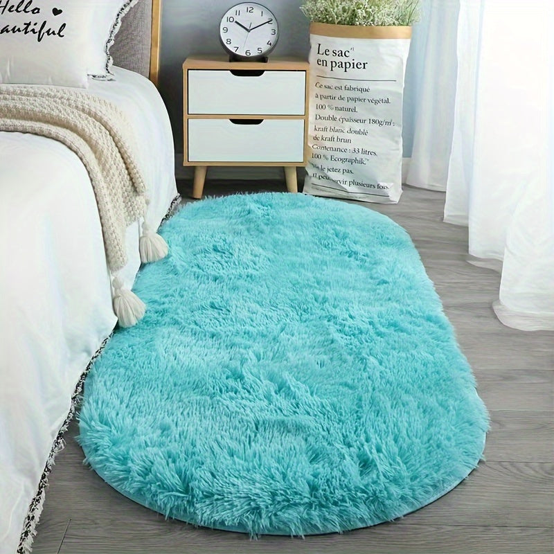 LumoNiva: Modern Oval Rug in Neutral Style, Comfortable Underfoot – for Bedrooms & Small Spaces