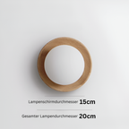 LumoNordic: Elegant LED Wall Light 1-Bulb with Wooden Base & Glass Sphere – Ideal for Living Room & Entrance Area