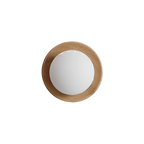 LumoNordic: Elegant LED Wall Light 1-Bulb with Wooden Base & Glass Sphere – Ideal for Living Room & Entrance Area