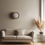 LumoNordic: Elegant LED Wall Light 1-Bulb with Wooden Base & Glass Sphere – Ideal for Living Room & Entrance Area