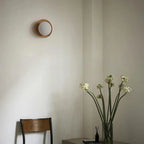 LumoNordic: Elegant LED Wall Light 1-Bulb with Wooden Base & Glass Sphere – Ideal for Living Room & Entrance Area