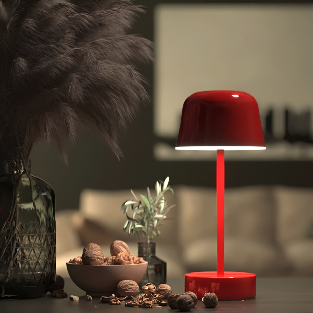 LumoRetro: Wireless LED Table Lamp – Rechargeable in Retro Design for Living Room & Nightstand
