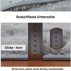 LumoValea: Long-Pile Patterned Rug Soft Rectangular – Decorative for Bedroom & Living Room