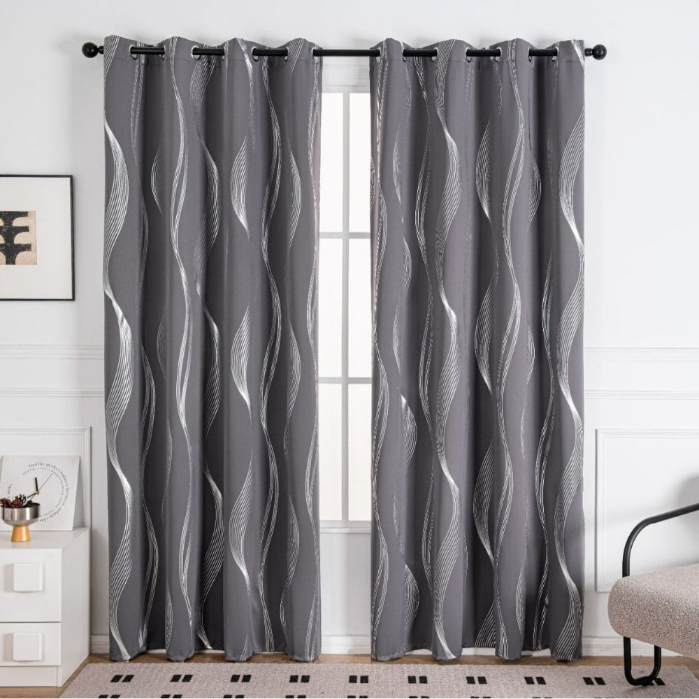 LumoWelle: Blackout Curtain in Modern Wave Pattern – Stylish for Bedrooms & Living Rooms