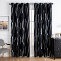 LumoWelle: Blackout Curtain in Modern Wave Pattern – Stylish for Bedrooms & Living Rooms
