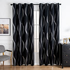 LumoWelle: Blackout Curtain in Modern Wave Pattern – Stylish for Bedrooms & Living Rooms