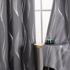 LumoWelle: Blackout Curtain in Modern Wave Pattern – Stylish for Bedrooms & Living Rooms